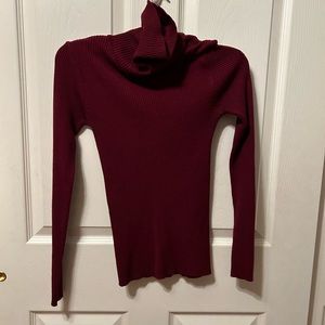 Maroon turtle neck